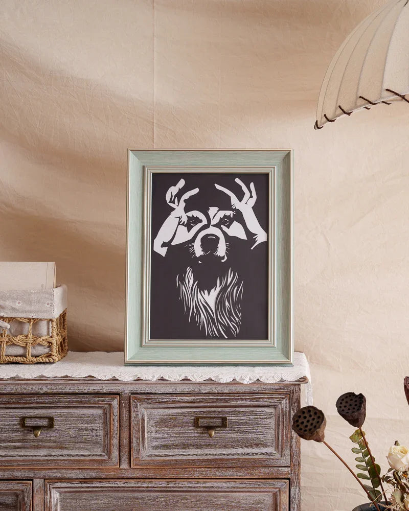 Paper-cut art of you and your dog—lovely home decor to keep memories alive