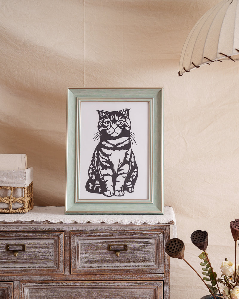 er portrait now commands the mantel — 3pm sunbeams still warm her favorite paper nap spot. Duty shift: complete 