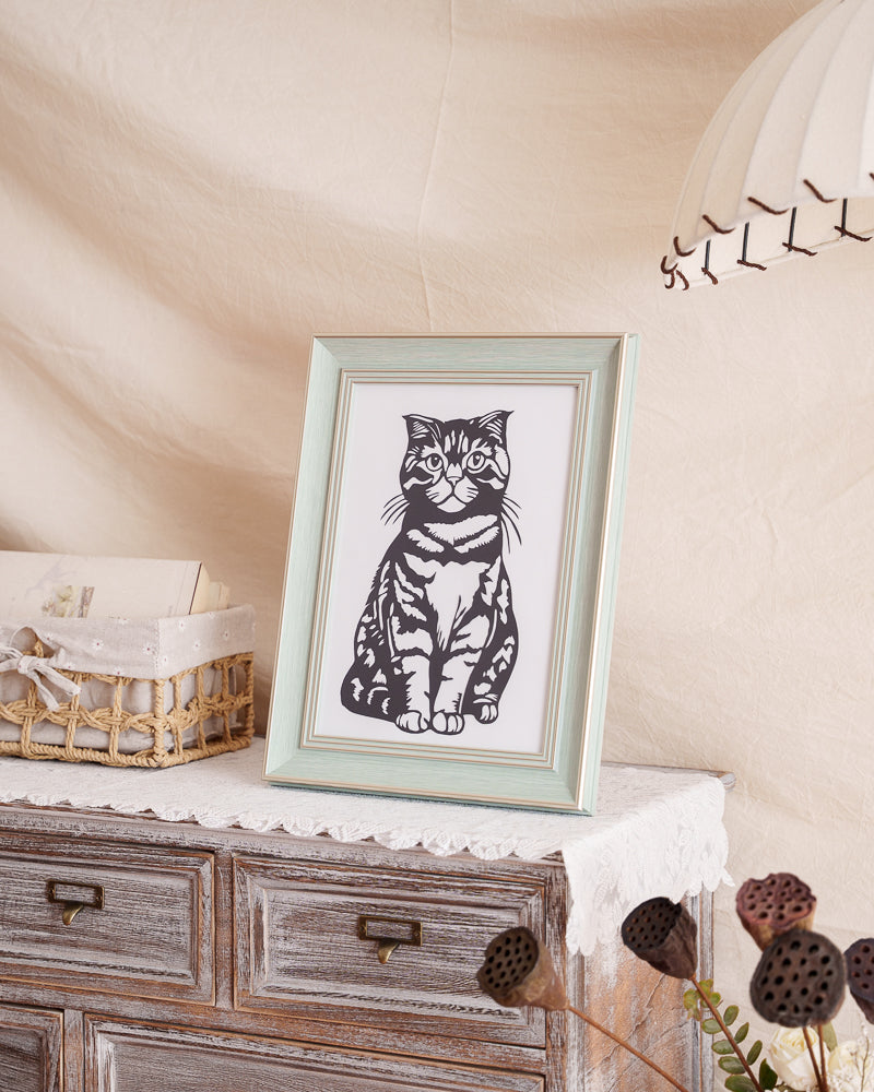 Her purr vibrates in this paper: Wind chimes 'meow' when the portrait catches the breeze. Proof she clocks in with every sunup