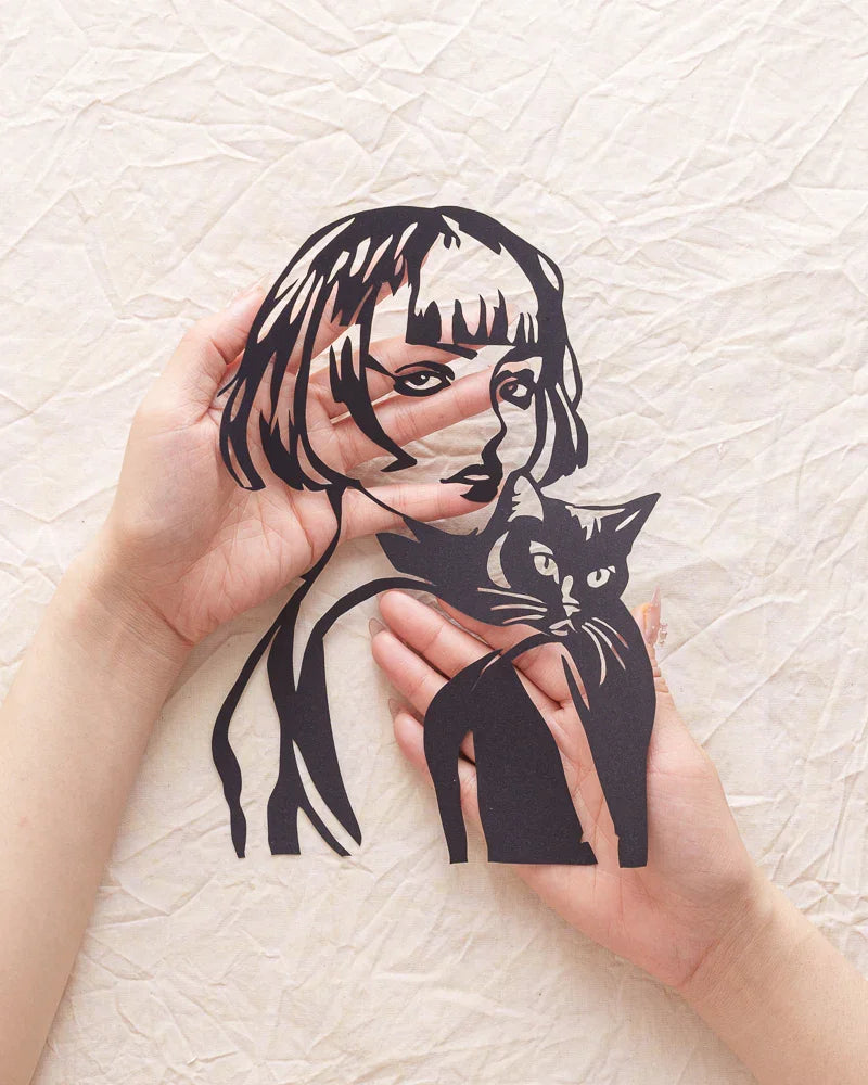 When the paper version of us cuddling comes to life in my hand