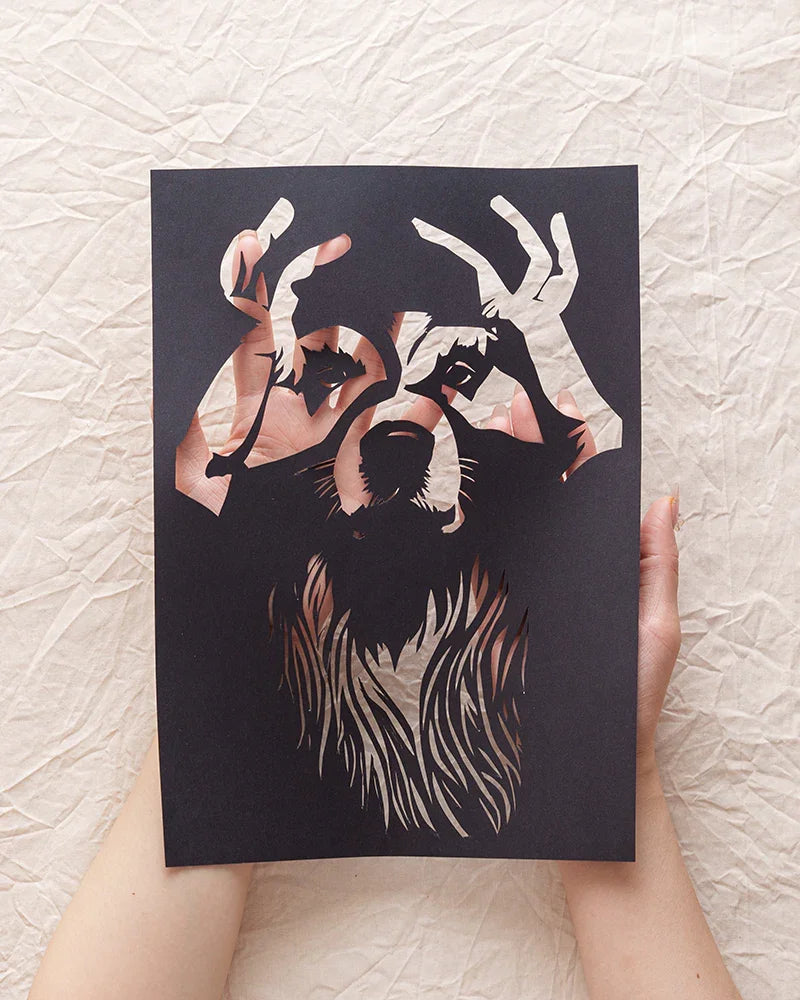 Framed our hand-sign glasses moment into paper art!