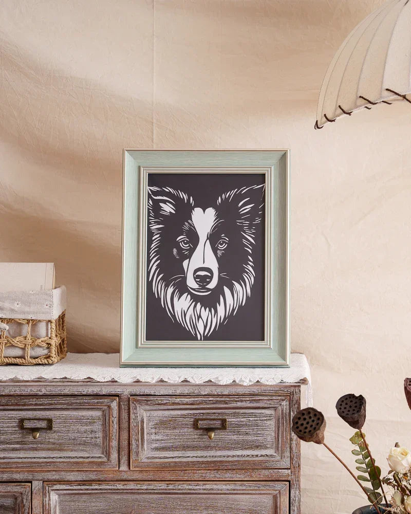 A custom Border Collie paper silhouette makes a meaningful gift—preserving your dog's spirit as timeless home art that captures their unique essence