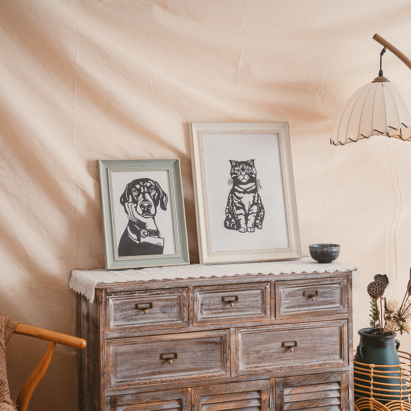 Get a custom paper-cut portrait of your pet to keep them close at home — capturing those joyful moments forever.