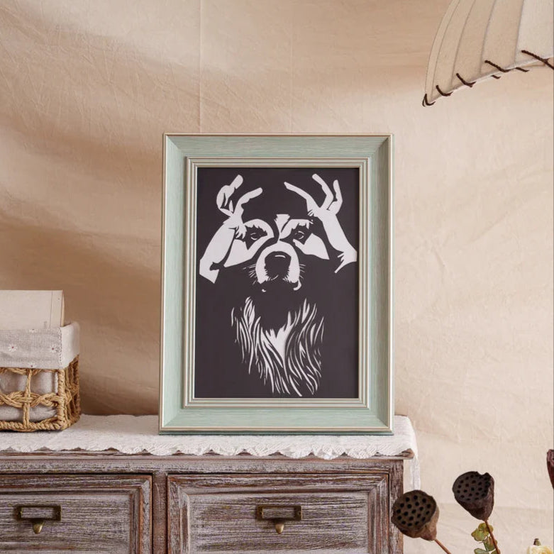 Paper-cut art of you and your dog—lovely home decor to keep memories alive