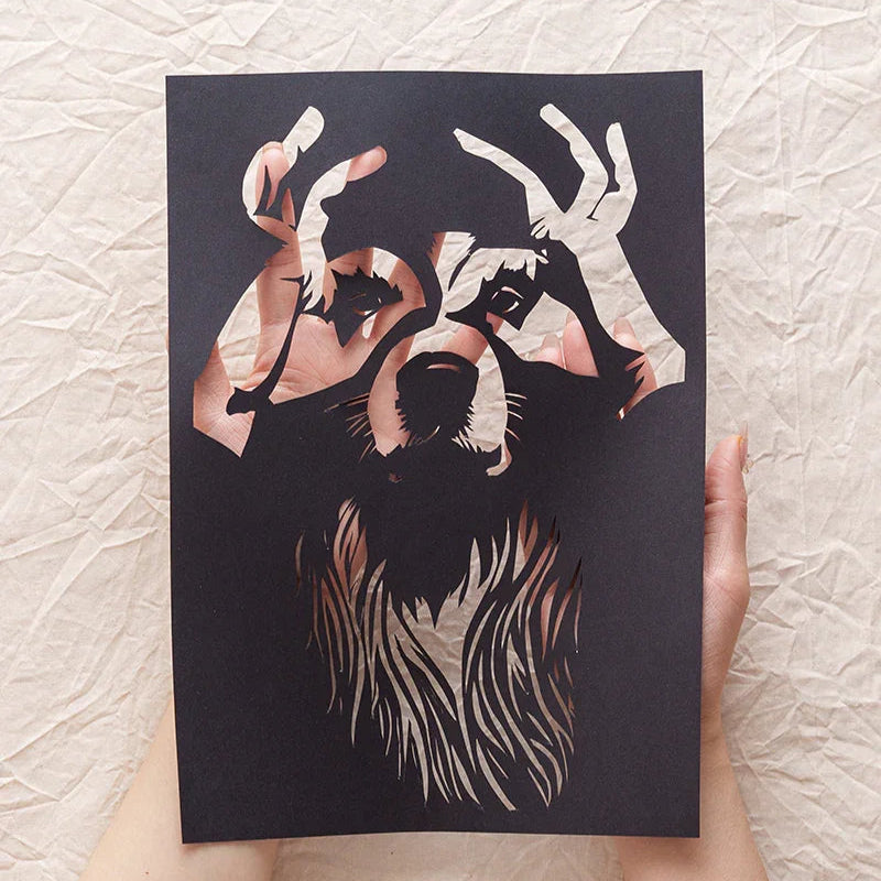 Framed our hand-sign glasses moment into paper art!