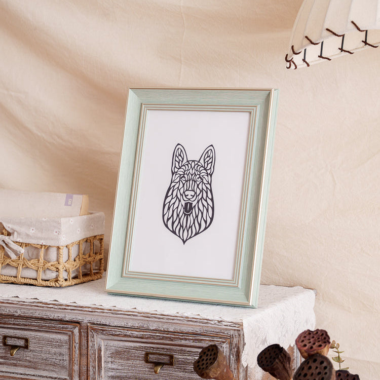 A personalized and moving hollow-cut silhouette artwork of a Husky, symbolizing and providing a beautiful way to cherish and keep the beloved dog's spirit ever-present as a timeless memorial.